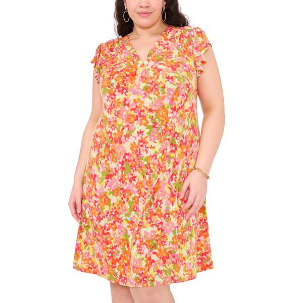 Womens MSK Sleeveless Contrast Floral ITY Dress - image 