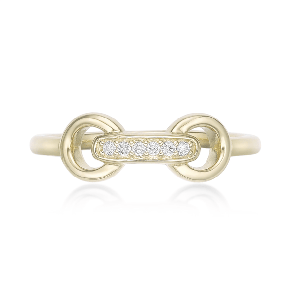Brilliant Grown 18kt. Gold-Plated Lab-Grown Diamond Accent Ring
