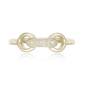 Brilliant Grown 18kt. Gold-Plated Lab-Grown Diamond Accent Ring - image 2