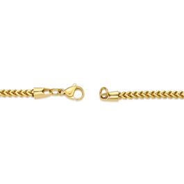 Mens Lynx Stainless Steel Gold-Tone Franco Chain Necklace