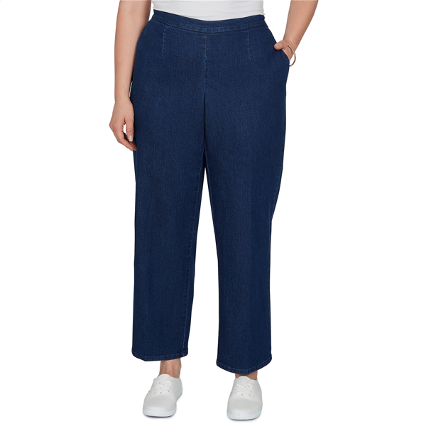 Plus Size Alfred Dunner Tuscany Pull On Jeans - Short Length - image 