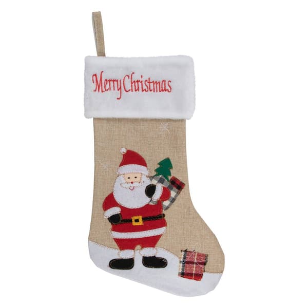 Northlight Seasonal Merry Christmas Santa Stocking - image 