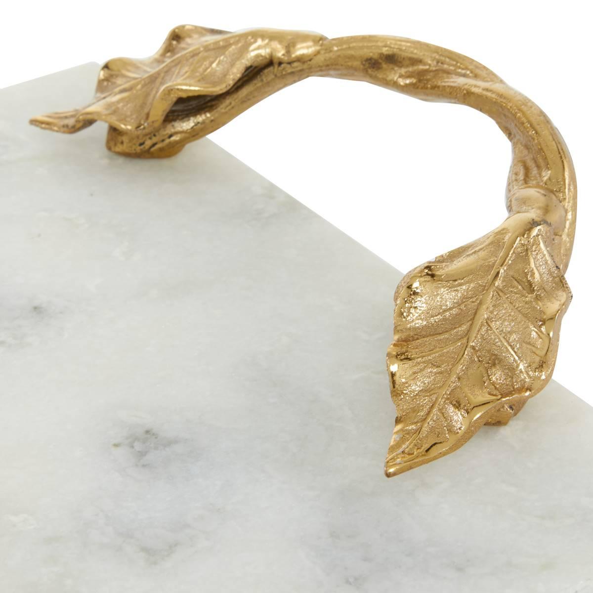 9th & Pike® Natural White Marble Serving Tray