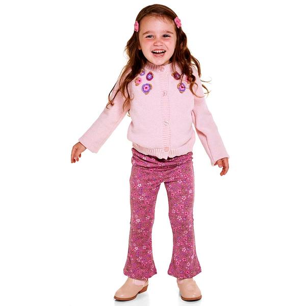 Toddler Girl BTween(R) Cardigan Embroidered Flared Legging Set