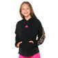 Girls (7-16) adidas(R) Oversized Leopard Stripe Hem Slit Hoodie - image 1