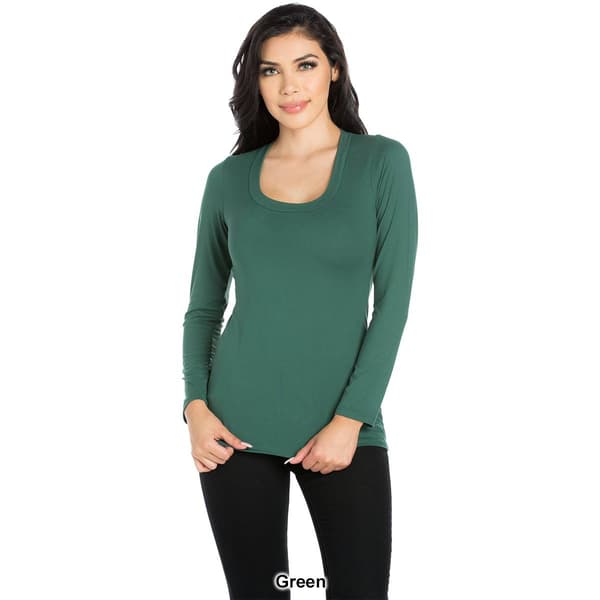 Womens 24/7 Comfort Apparel Solid Long Sleeve Tee