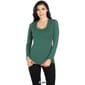 Womens 24/7 Comfort Apparel Solid Long Sleeve Tee - image 5