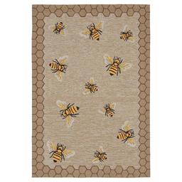 Liora Manne Frontporch Honeycomb Bee Rectangular Area Rug