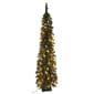 Santa's Workshop 7ft. 200 Pre-Lit Slim Line Green Fir Tree - image 1