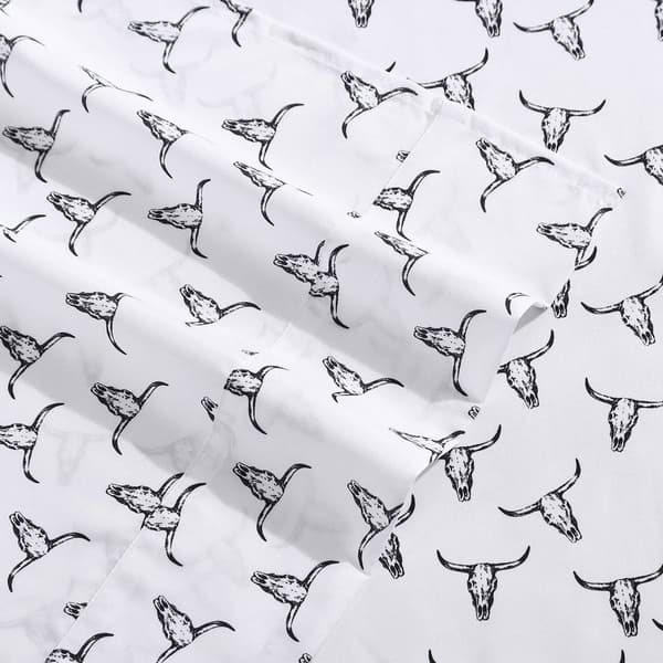 Wrangler Steer Skulls Microfiber Sheet Set