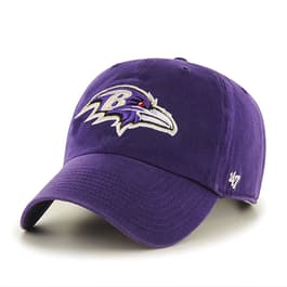 Men's Baltimore Ravens '47 Black/Purple Bering Cuffed Knit Hat with Pom