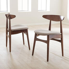 Baxton Studio Flora Mid-Century Set of 2 Dining Chairs