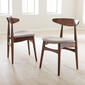 Baxton Studio Flora Mid-Century Set of 2 Dining Chairs - image 2