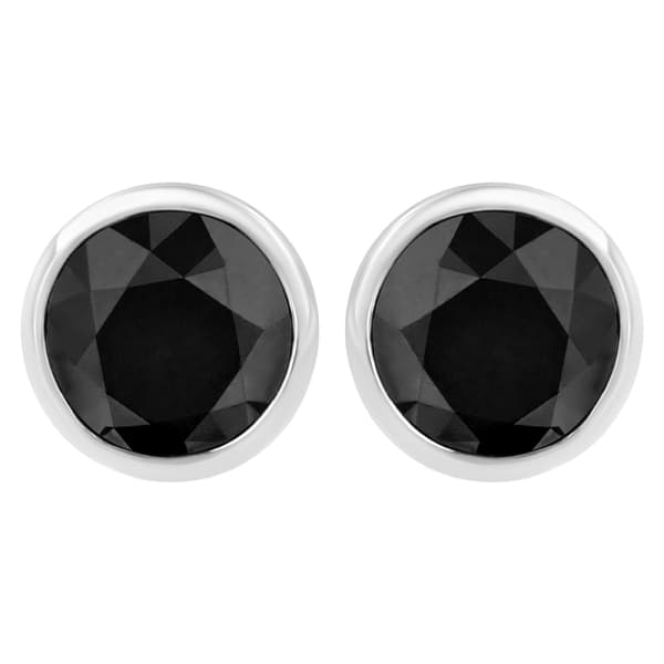 Radiant Rainbow&#40;tm&#41; White Gold Bezel 1ctw. Stud Earrings - image 