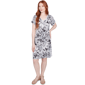 Petite Ruby Rd. Must Haves Ii Batik Leaf Tie-Front Jersey Dress - image 1