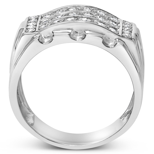 Mens Haus of Brilliance 1/4ctw. Diamond 3 Row Channel Band Ring