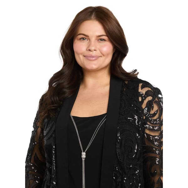 Plus Size R&M Richards 3pc. Sequin Swing Jacket & Pants Set