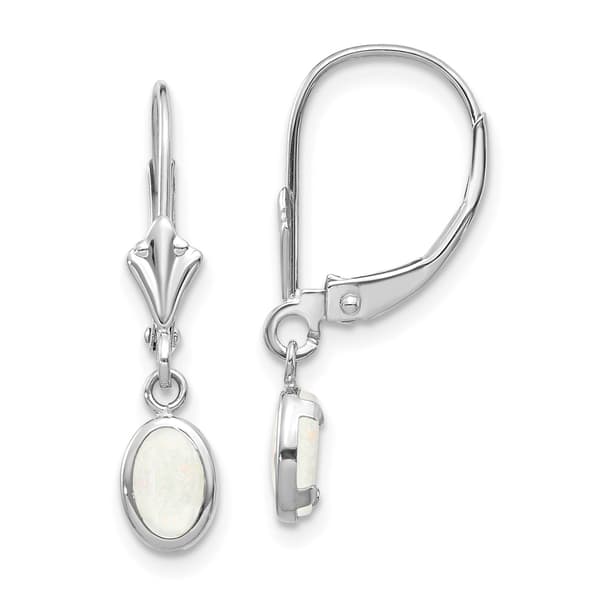 Gemstone Classics&#40;tm&#41; Opal Leverback Earrings - image 