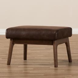Baxton Studio Bianca Faux Leather Ottoman