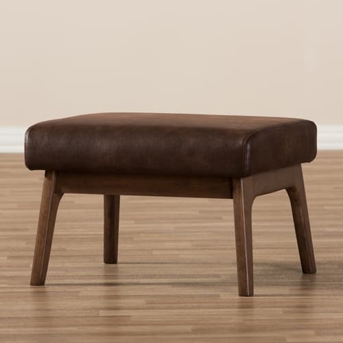 Baxton Studio Bianca Faux Leather Ottoman