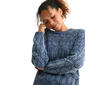 Womens CITY BLUES Long Sleeve Crew Neck Distress Sweater - image 3
