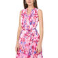 Petite MSK Sleeveless Pintuck Floral Chiffon A-Line Dress - image 3