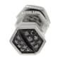 Mens Lynx Stainless Steel Mano Stud Hex Black Diamond Earring - image 2
