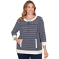 Women''s Ruby Rd. Jetsetter Striped Popover Pocket Top - image 1