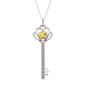 Gemstone Classics&#40;tm&#41; Citrine & Diamond Key Pendant - image 1
