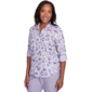 Womens Alfred Dunner Crystal Springs Floral Casual Button Down - image 3