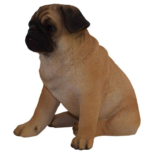 Hi-Line Gift Sitting Pug Garden Statue