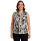 Plus Size Kasper Sleeveless Tie Front Abstract Blouse - image 1