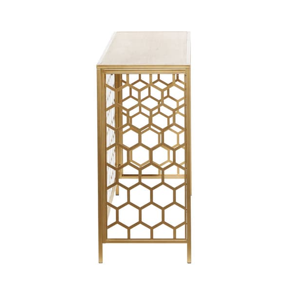 9th & Pike® Gold Metal Contemporary Console Table