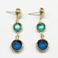 Ashley Cooper(tm) Blue & Gold Stone Drop Earrings - image 1