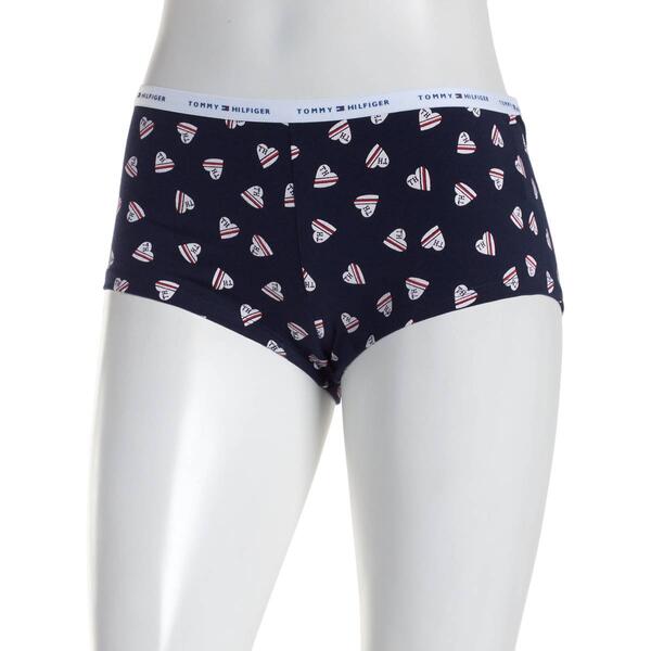 Womens Tommy Hilfiger Stripe Heart Toss Boyshort Panties R13T612 - image 