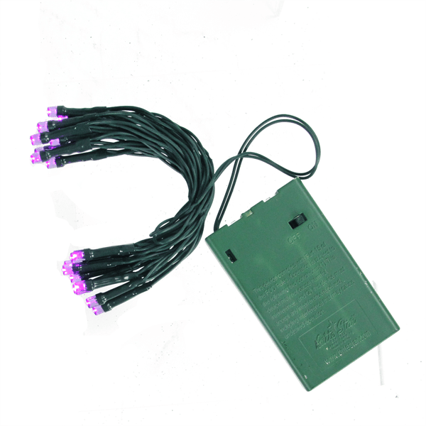 Brite Star 6.25ft. Purple LED Wide Angle Mini Christmas Lights