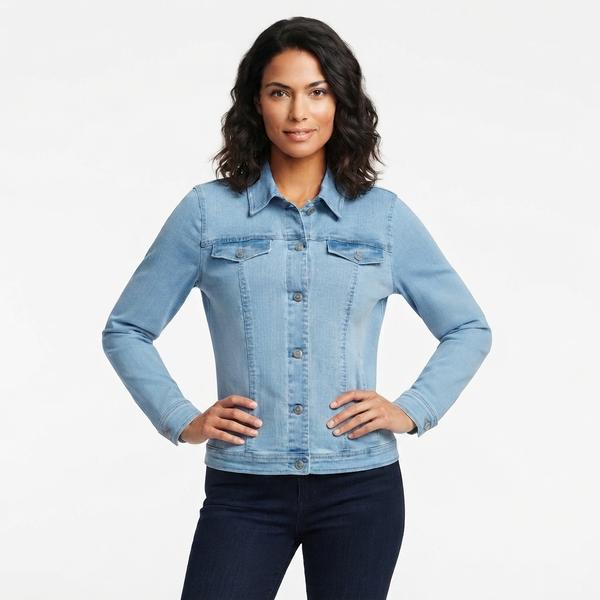 Womens Alfred Dunner Super Stretch Denim Jacket