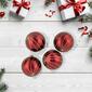Northlight Seasonal 4ct. Glitter Striped Christmas Ball Ornaments - image 2