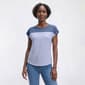 Womens Tru Self Dolman Sleeve Color Bock Stripe Tee - image 1