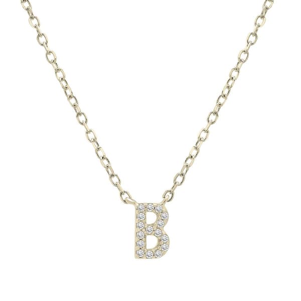 Diamond Classics(tm) 1/20ctw. Diamond Initial B Necklace - image 