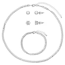 Design Collection Curb Chain Necklace/Bracelet & Earring Set