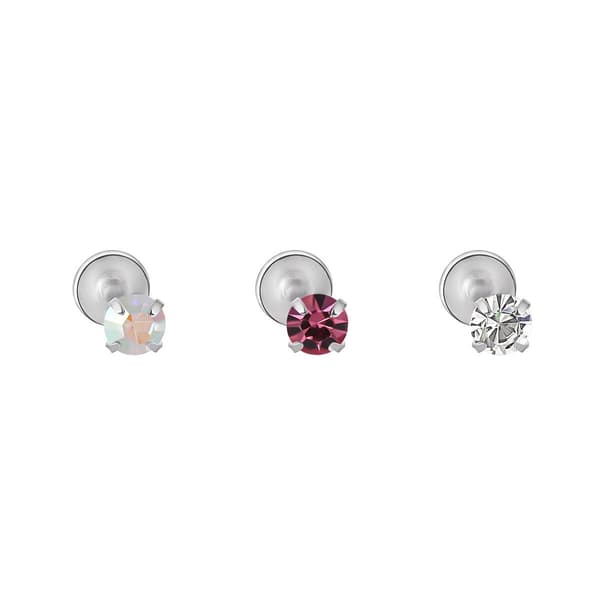 16 Gauge Stainless Steel 3pc. Body Jewelry Set - image 