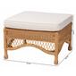 bali & pari Brooklyn Bohemian Honey Rattan Ottoman Stool - image 6