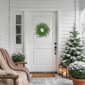 Northlight Frosted Norfolk Pine Artificial Christmas Wreath - image 1