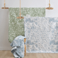 Greenland Home Fashions™ Blue Toile Classic Floral Throw Blanket - image 3