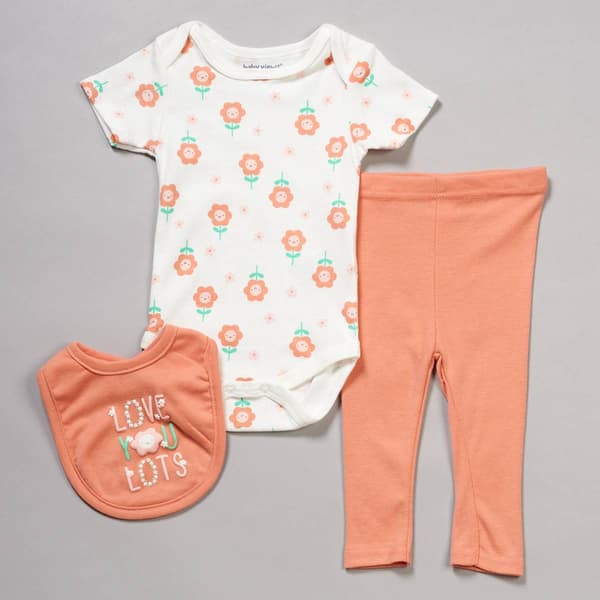 Baby Girl (NB-9M) baby views(R) 3pc. Love Lots Flower Bodysuit Set - image 