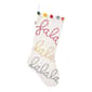 National Tree 20in. Falala White Embroidered Stocking - image 1