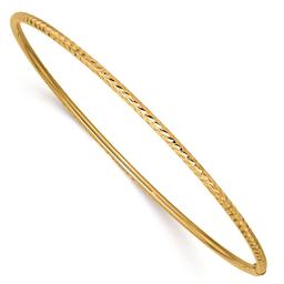 Gold Classics(tm) 14kt. Gold 2mm Diamond-Cut Tube Slip-On Bangle