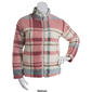 Womens Jason Maxwell Long Sleeve Full Zip Plaid Fleece Jacket - image 3