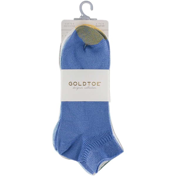Womens Gold Toe(R) 6pk. Textured Quarter Socks - image 